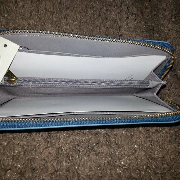 FOSSIL-TORI-Zip Clutch-Wallet-Caribbean Blue-New with Tag - Picture 6 of 6